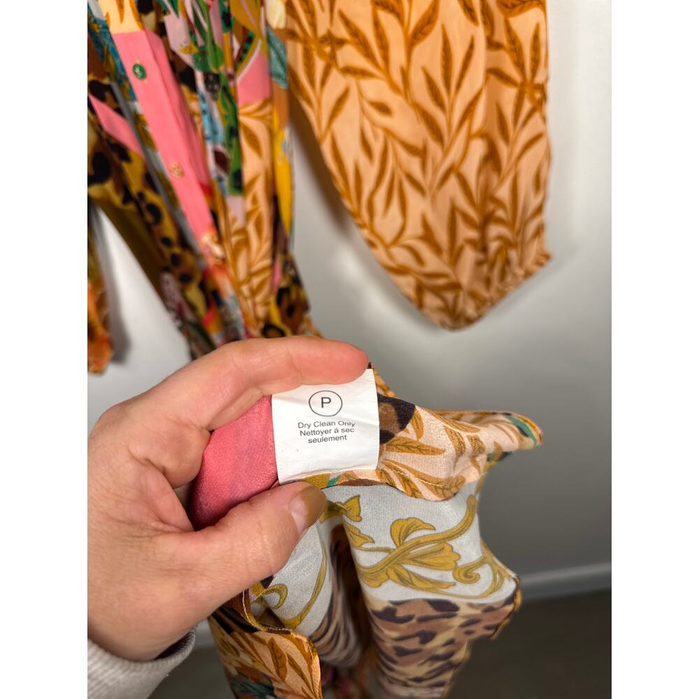 Anthropologie Geisha Designs Collage Button Down Midi Dress, Size Medium - Picture 6 of 8